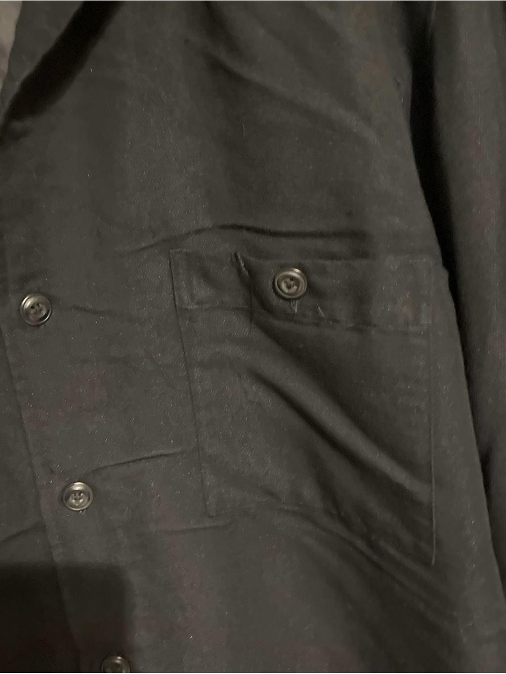 Axcess Black Button-Front Lightweight Shirt Jacket
